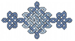 Delft Blue Knotwork free cross stitch pattern