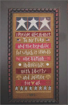 Pledge Allegiance Cross Stitch