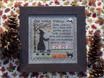 Old Witch Mary Halloween Cross Stitch Design by Lila's Studio