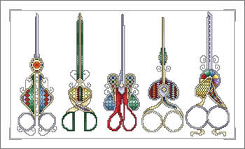Decorative-Scissors-Cross-Stitch-Pattern-Vickery-Collection Decorative-Scissors-Cross-Stitch-Pattern-Vickery-Collection