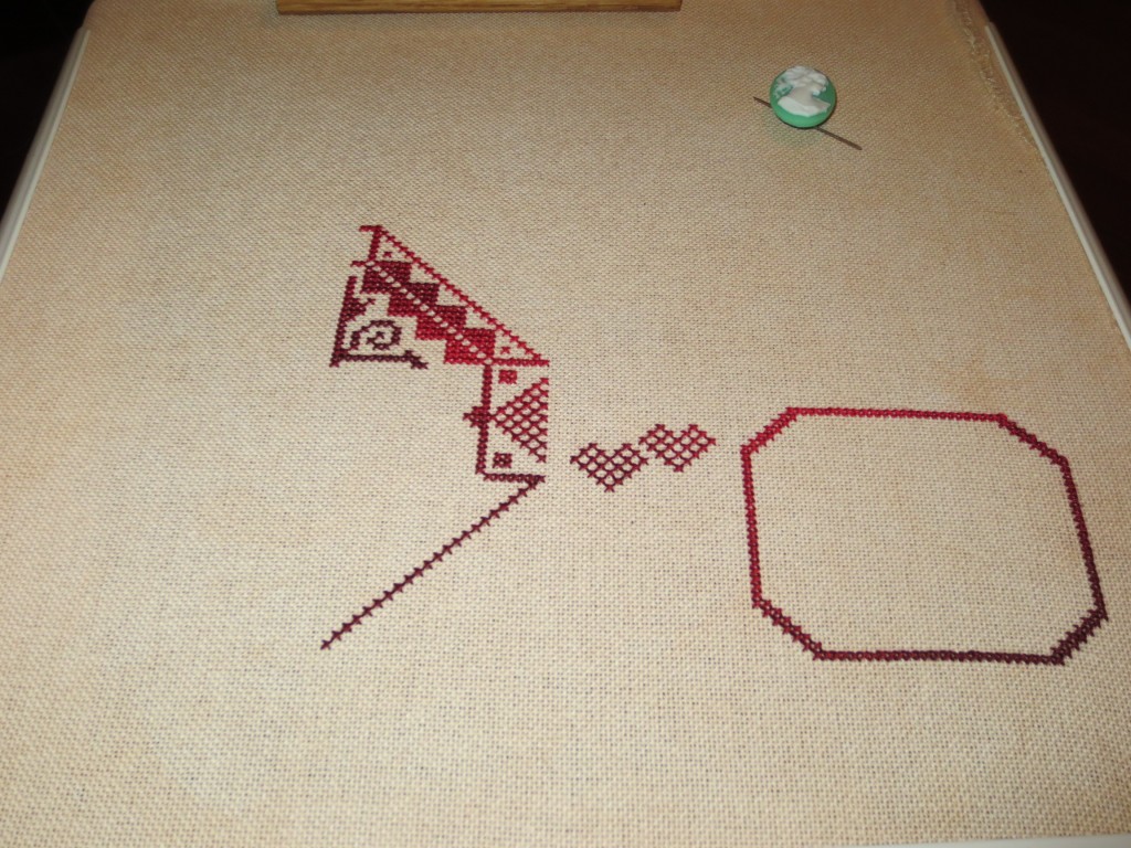 second round of stitching on my token of love