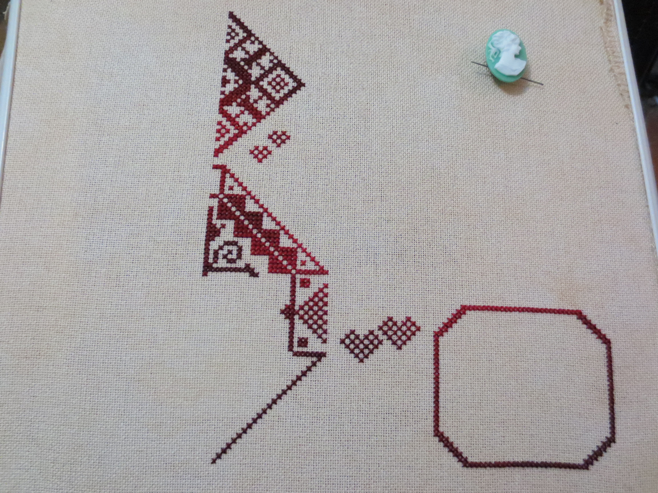 third round of stitching on my token of love