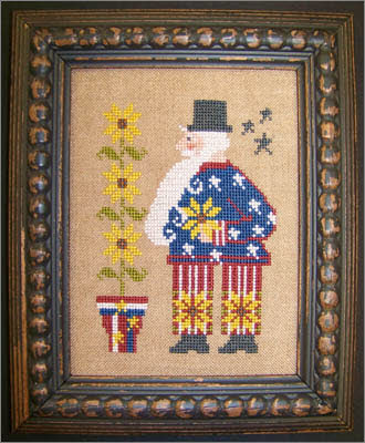 Sunflower Sam Cross Stitch Pattern designed by The Sunflower Seed
