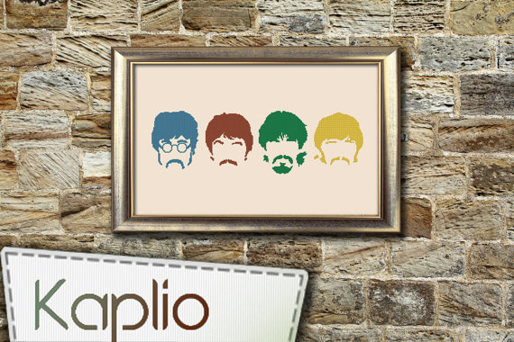 The-Beatles-Cross-Stitch-Pattern-Kaplio-on-Etsy