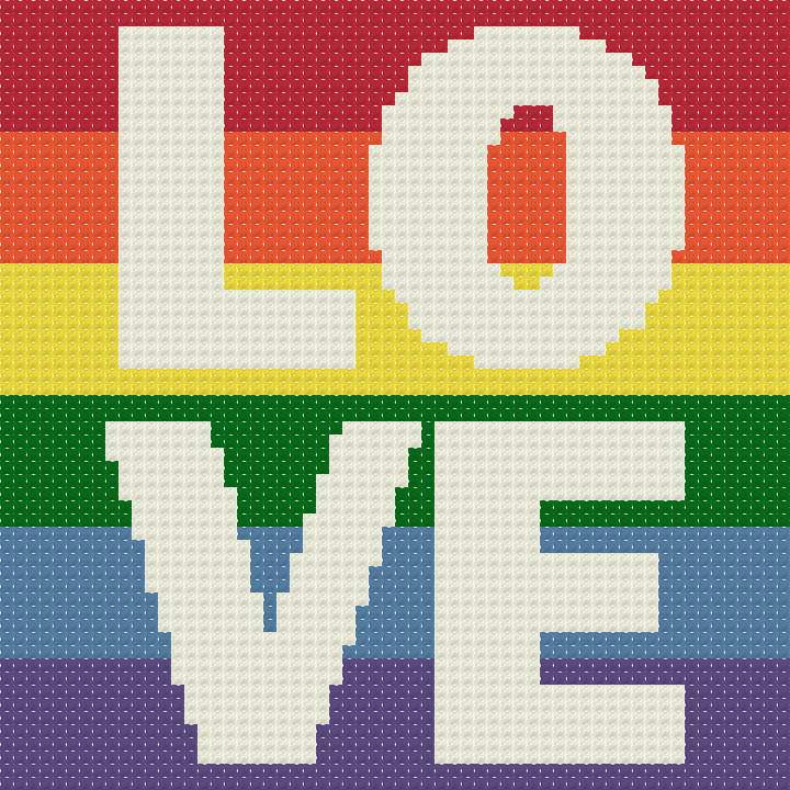love is love marriage equality celebration cross stitch pattern